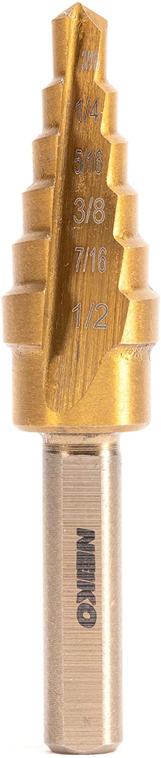 Titanium Step Drill Bit, High-Speed Alloy-Steel Bit, Hole Expander for Wood & Metal