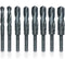 HILTEX 10005 Jumbo Silver & Deming Drill Bit Set, 8 Piece, 1/2" Inch Shank Industrial Large Drill Bit Set 9/16” Drill Bit to 1" Drill Bit, Metal Drill Bits for Steel, Reduced Shank Drill Press Bits