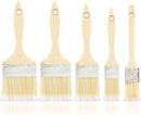 HILTEX 00308 Brush Paint Stain Varnish Set with Wood Handles, 5-Piece, Small