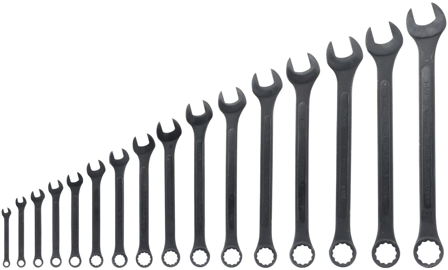 NEIKO 03574A Jumbo Combination Wrench Set | 16 Piece | SAE | 1/4” to 1-1/4” | Raised Panel Construction