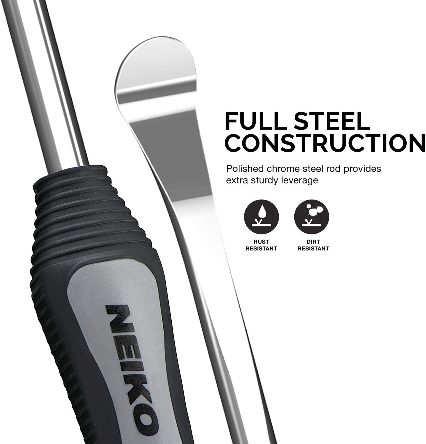 Tire Spoon Levers, Repair Tool Kit, 11 1/2" Hardened Steel Irons (5-Piece)