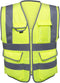 Neiko 53994A Large Ultra Reflective Safety Vest with Reflective Stripes & Zipper, Visibility Strips on Neon Yellow for Emergency, Safety Vest for Men and Women, Adult Safety Vest