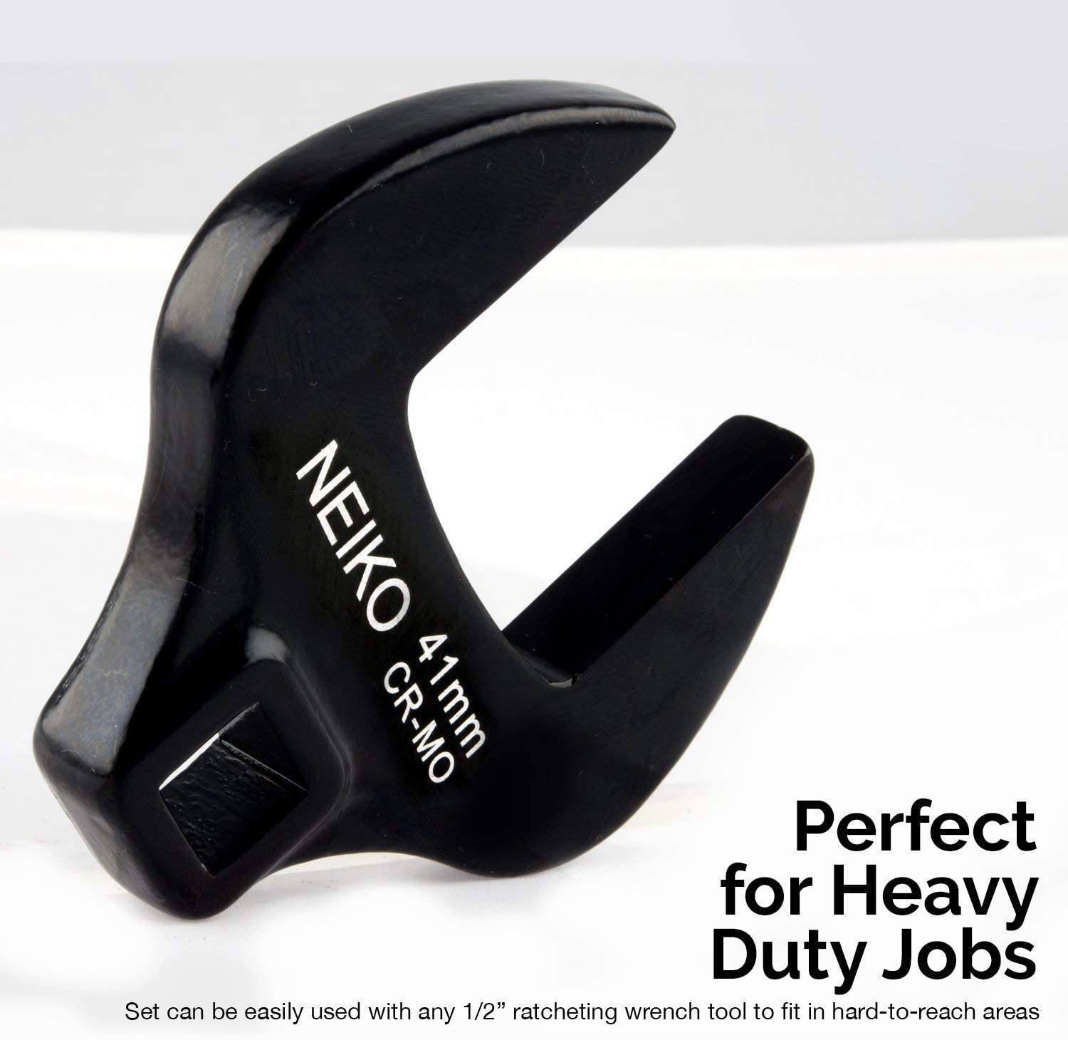 1/2" Drive Metric Jumbo Crowfoot Wrench Set — Cr-Mo, 27–50 mm (14-Piece)