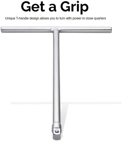 Neiko 01135A 3/8-inch Drive T-Handle Wrench with Long Reach | Chromium Vanadium Steel