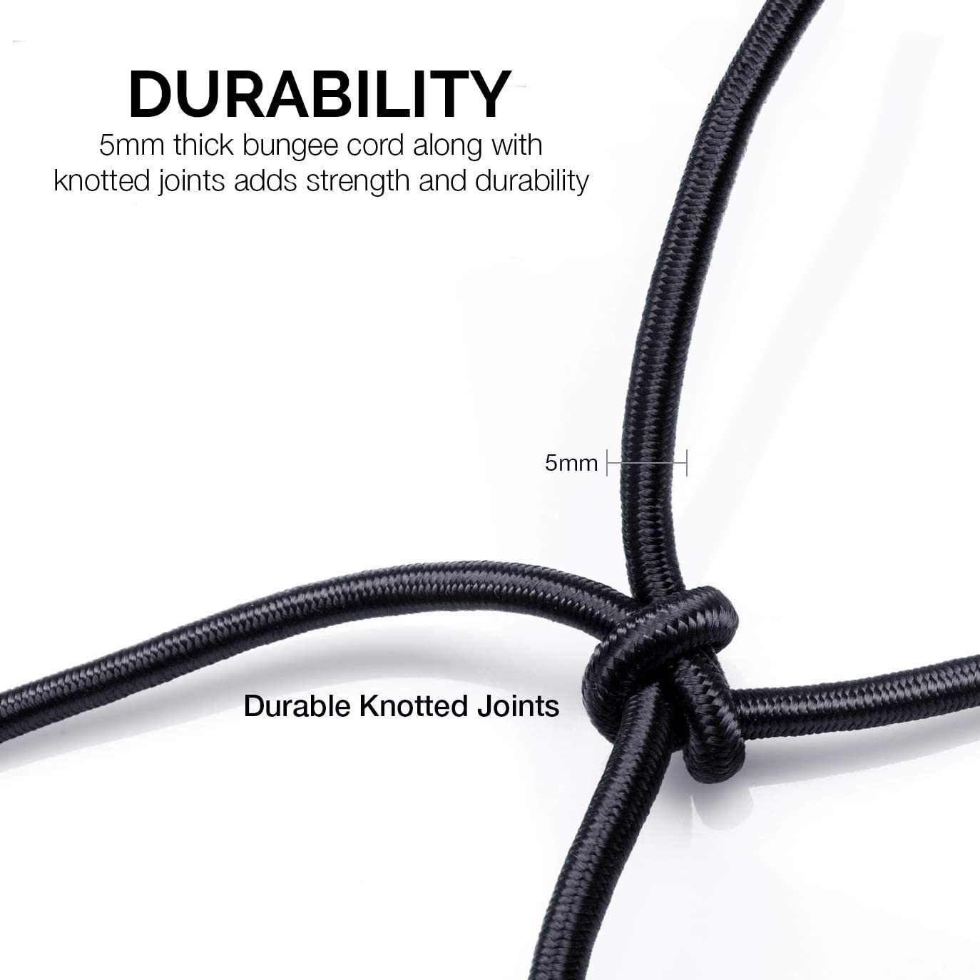 4'x6' Super Duty Small Cargo Net¸ Bungee Cargo Net Detachable hooks, 4 Carabiners (16-Piece)