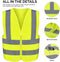 NEIKO 53963A High Visibility SAFETY Vest with 2 Pockets, ANSI/ISEA Standard, Color Neon, Size XL, X-Large, Yellow