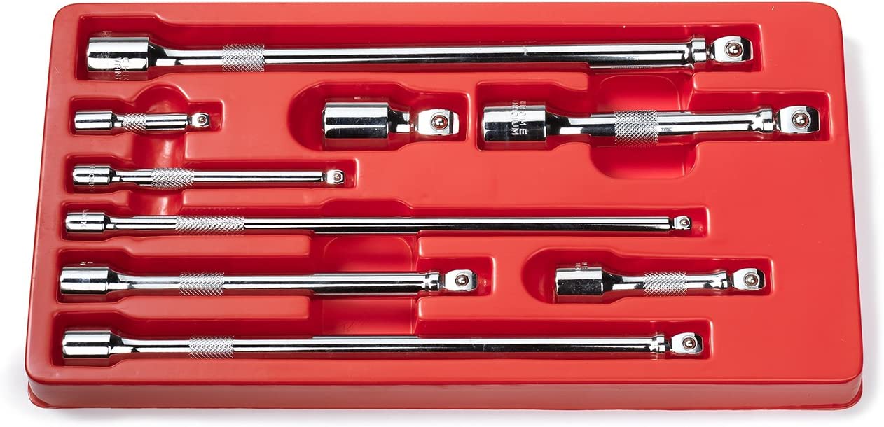 NEIKO 00249A Wobble Extension Bar Set | 9 Piece | 1/4”, 3/8”, 1/2” Drives | Cr-V Steel