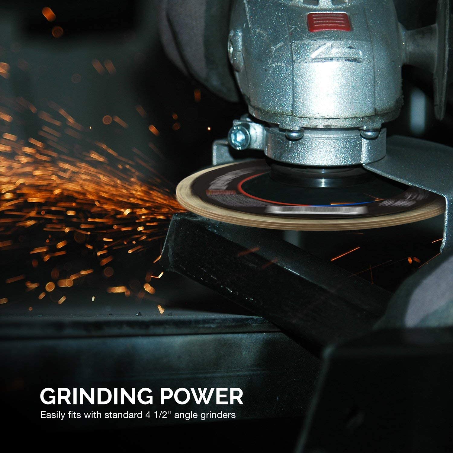 10 Pack Aluminum Oxide Flap Discs 4-1/2 for Angle Grinder, 60 Grit Flapper Wheel