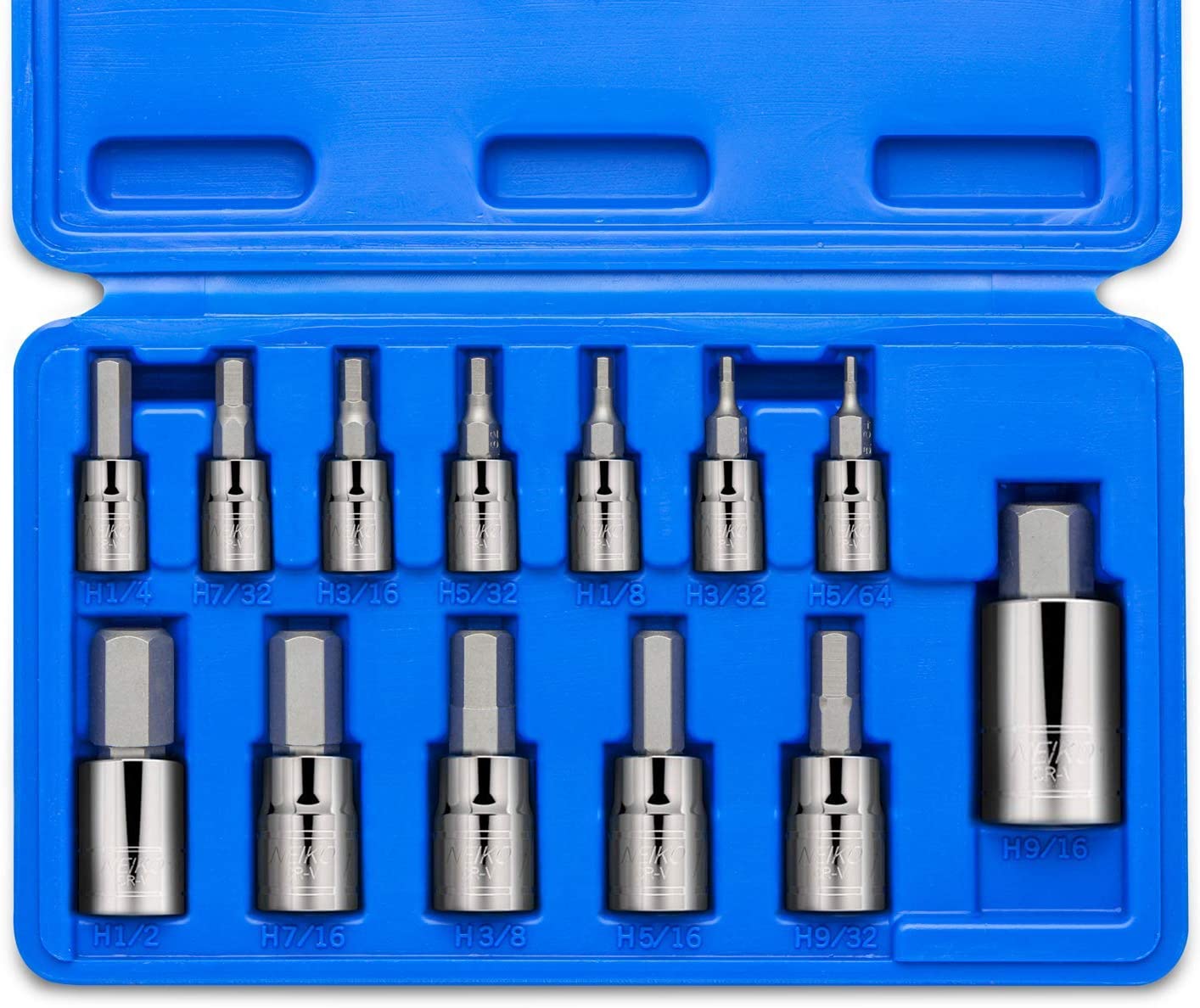 SAE Hex Bit Socket Set S2 Steel (13-Piece)