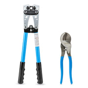 Lug Crimping Plier & Cable Cutter Set, Battery Cable Crimping Tool, 8-0 AWG, 6mm - 50mm