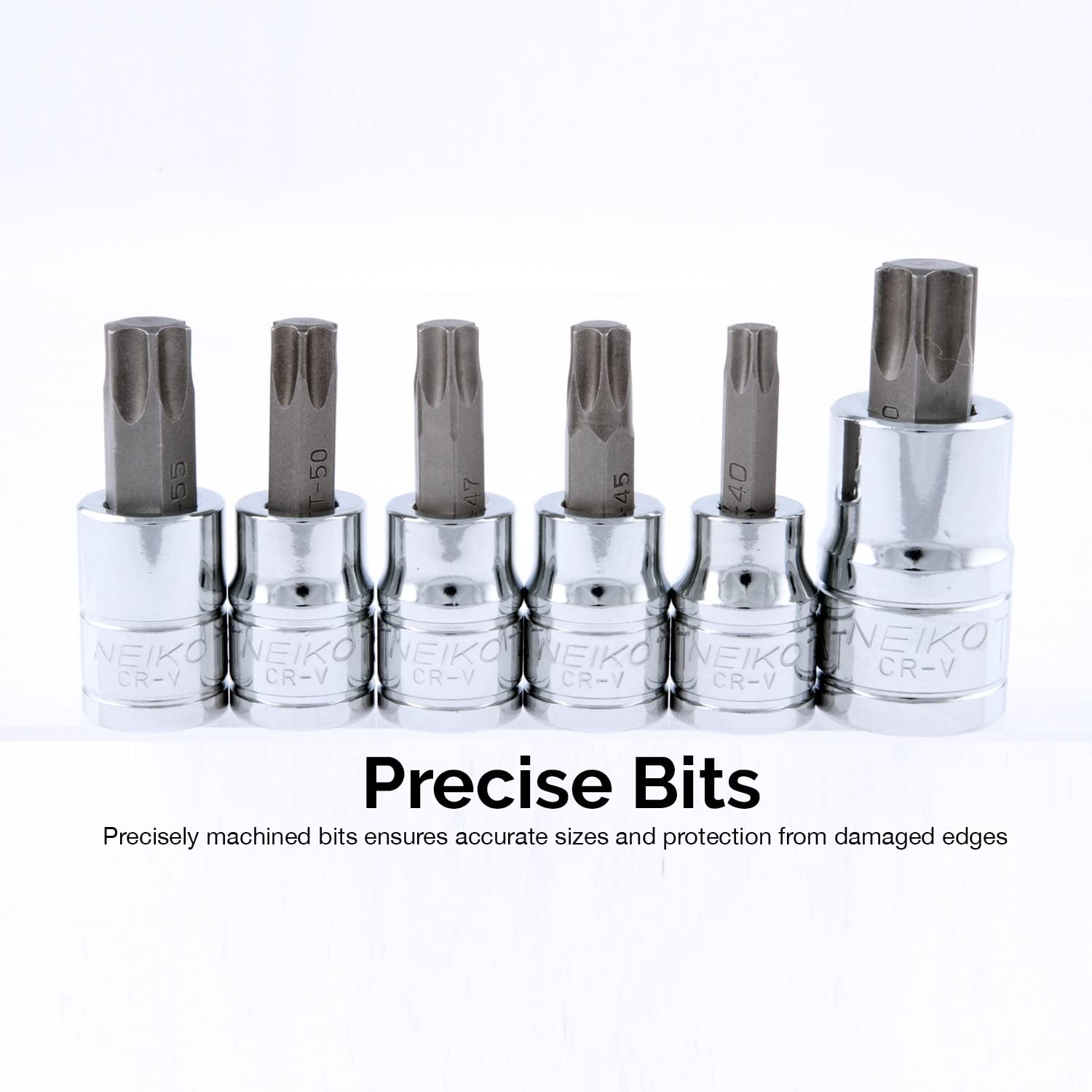 NEIKO 10071A 13-Piece Torx Bit Socket Set, S2 and Cr-V Steel, 1/4