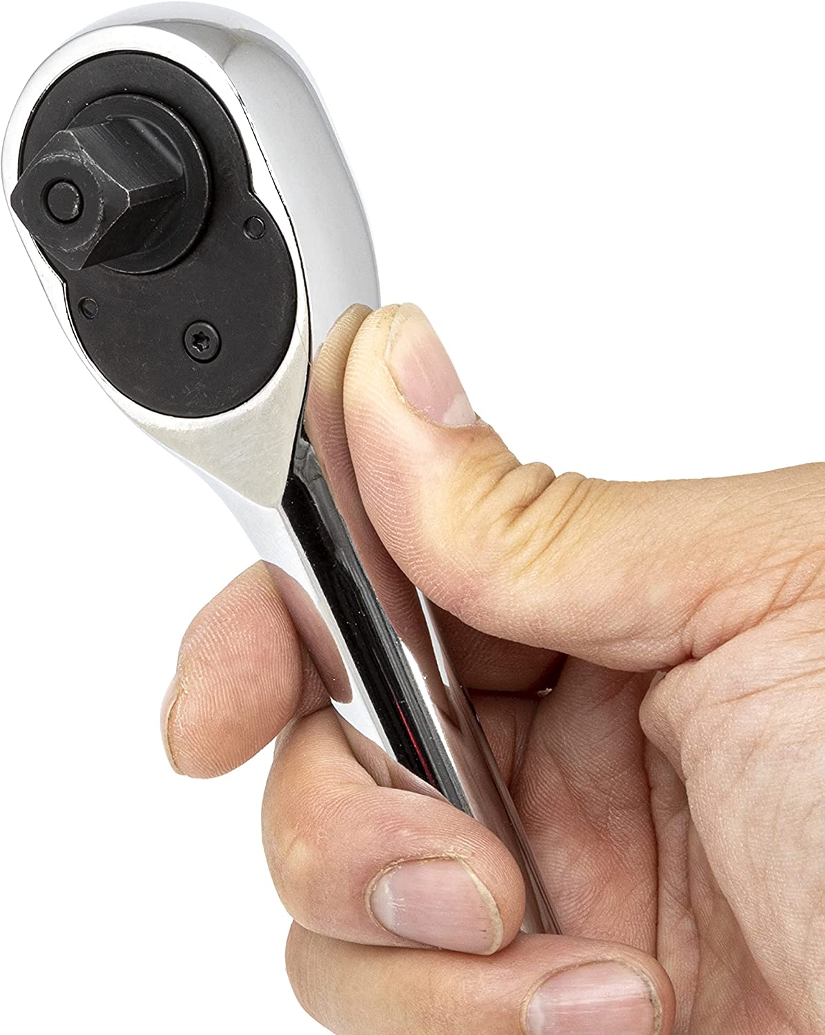 Neiko 03000A 100-Tooth Quick-Release Ratchet-Wrench Set, 1/4-Inch-, 3/8-Inch-, and 1/2-Inch-Drive Ratchets, 3.6-Degree Swing, CrMo Steel, 3-Piece Set