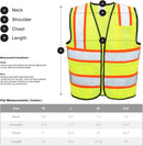 NEIKO 53991A High Visibility Safety Vest | X-Large | 3 Pockets and Zipper | Neon Yellow