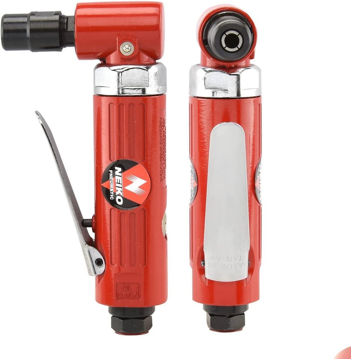 1/4” Air Right Angle Die Grinder, 20,000 RPM, 4 CFM Consumption, Rear Exhaust, Pistol Grip