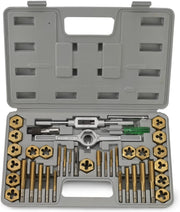 SAE Tap & Die Set, Titanium-Coated Alloy Steel Taps & Dies (40-Piece)