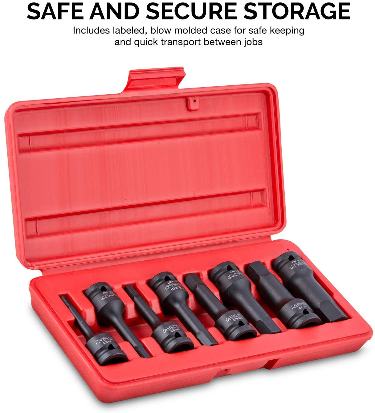 1/2"-Drive Allen Socket Set, 3" Length, 1/2" Impact Hex-Bit Socket Set (8-Piece)