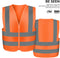NEIKO 53944A Mesh High Visibility Safety Vest | Medium | 2" Reflective Strips and Zipper | Neon Orange Color