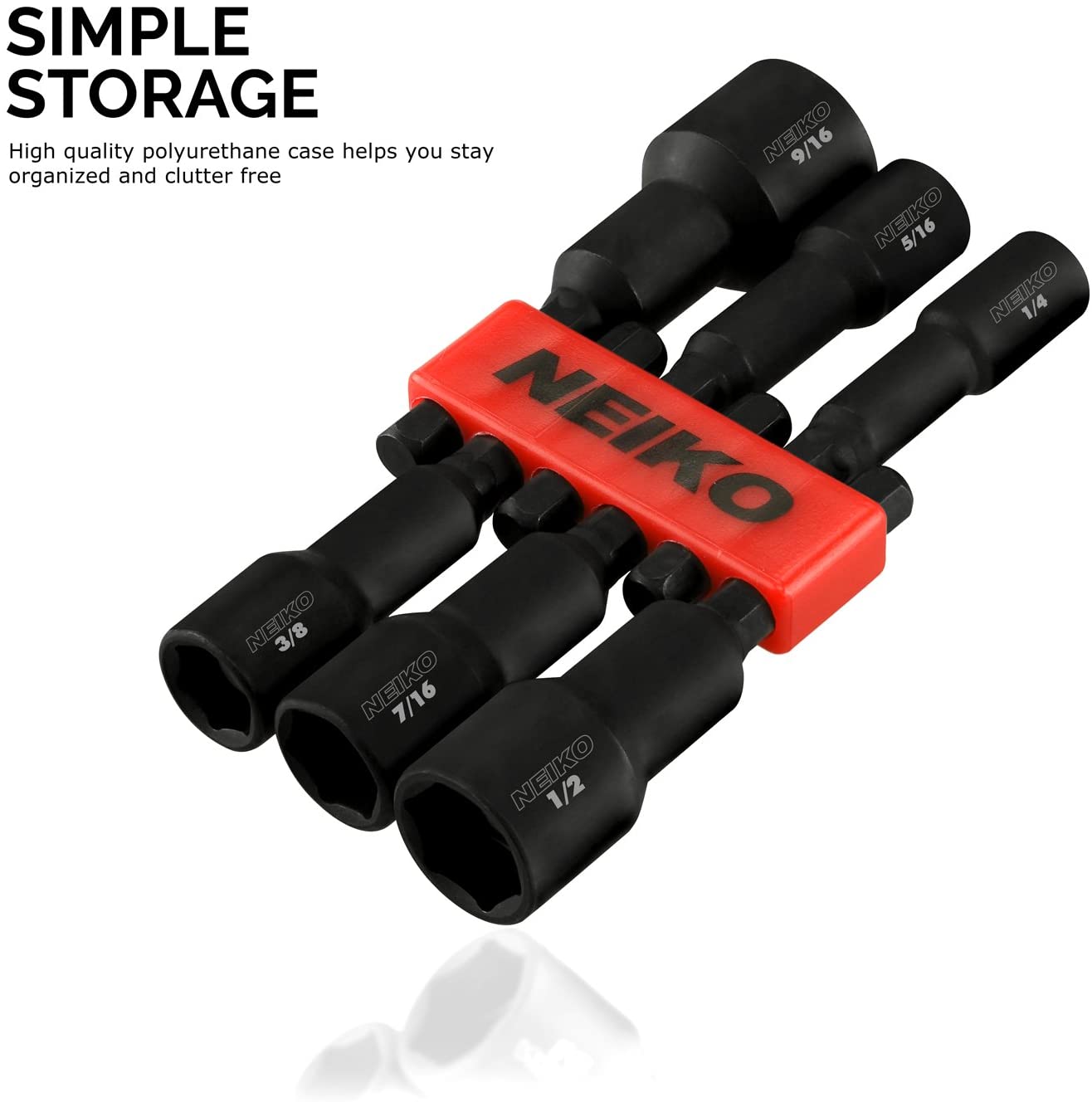 Magnetic Nut Driver Set Impact Nut Driver Set, SAE, 1/4” to 9/16” (6-Piece)