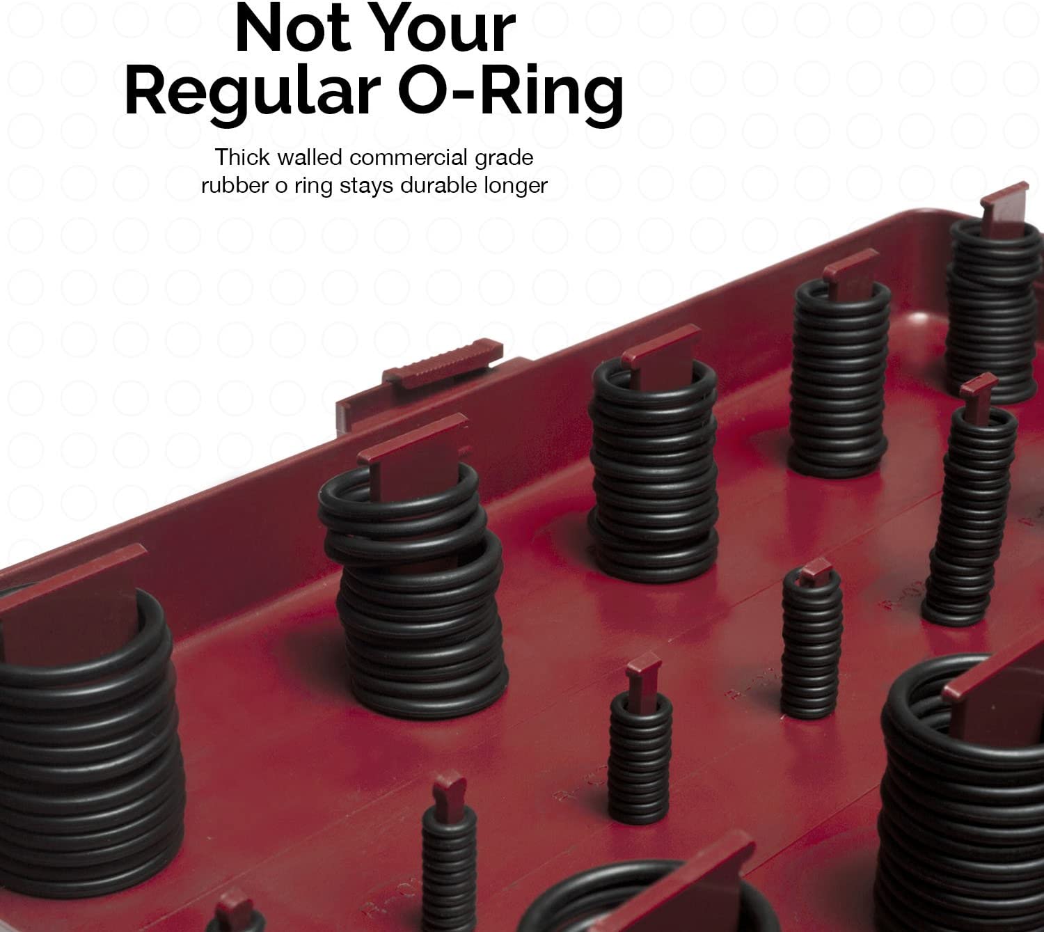 407 Rubber O-Ring Assortment Kit, Buna-N Gasket Sealing Rings & Replacement O-Rings (407-Piece)