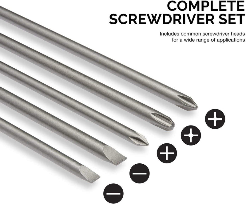 NEIKO 10043A Extra Long Bit Set | 5-Piece | Cr-V Steel | 12-Inch Lengt ...