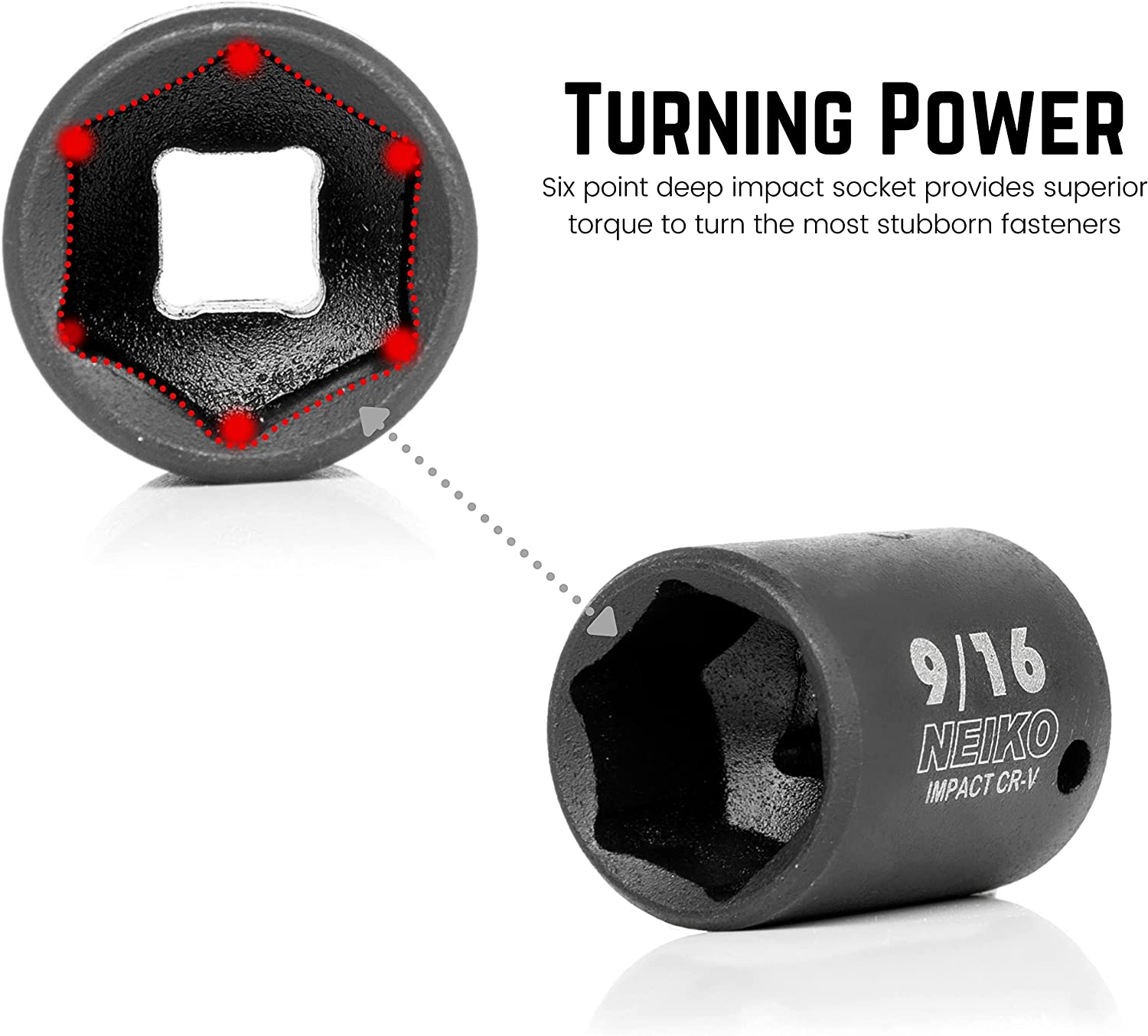1/4 Drive Impact Socket Set Metric & Standard (50-Piece)