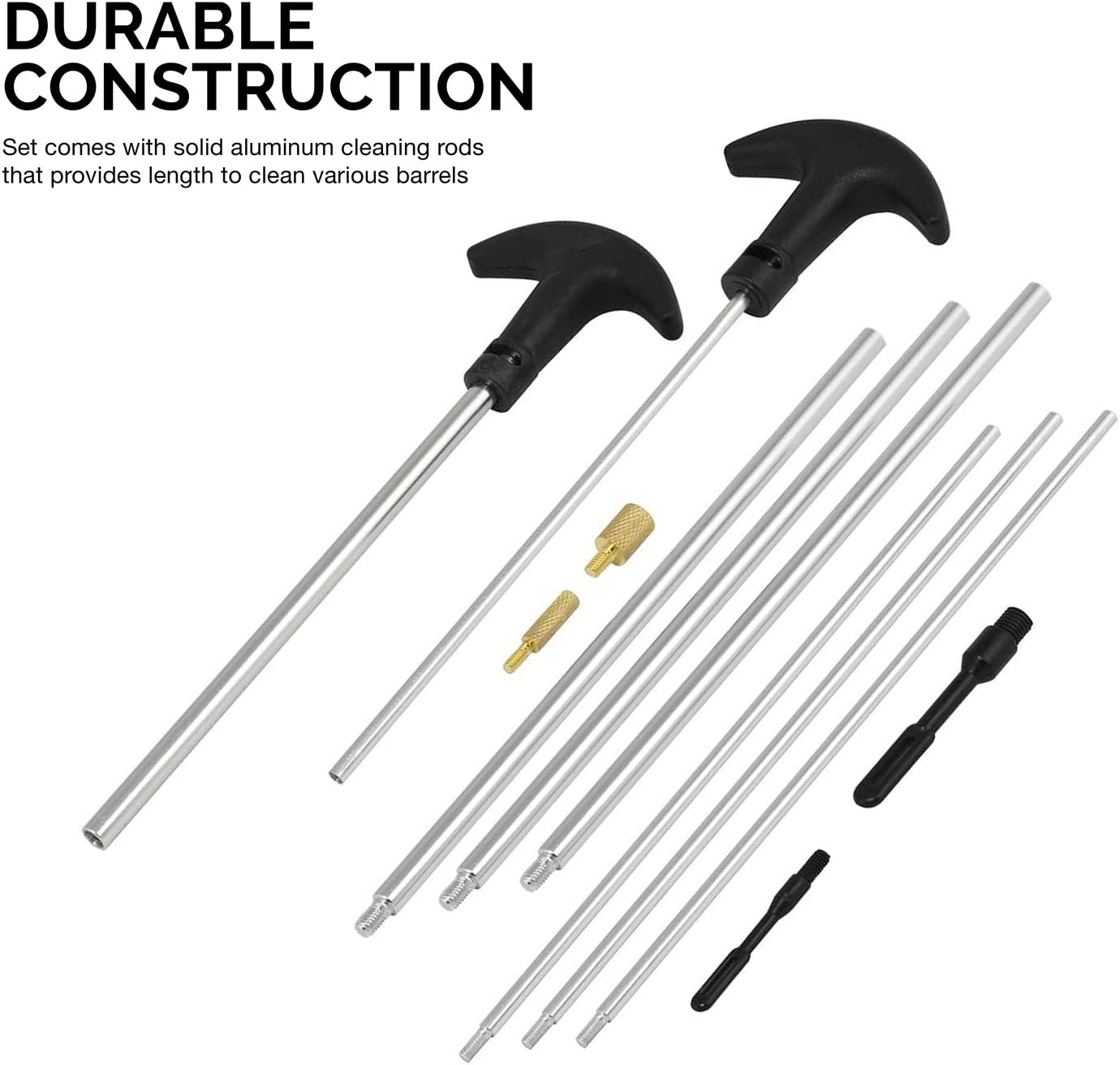 Universal Gun Cleaning Kit — All Calibers, Brushes, Mops & Rods, Zippered Case (103-Piece)