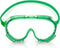 NEIKO 53829A Protective Safety Goggles | Clear Polycarbonate Lens | Impact and Chemical Splash Resistant | Construction, Lab Work, Gun Shooting | Indirect Ventilation | ANSI Z87.1, green (universal)