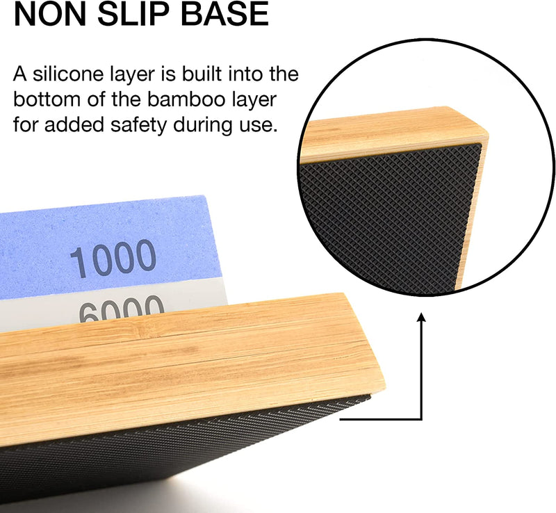 NEIKO 54002A Whetstone 1000/6000, Wet Stone Sharpening Kit, 2Sided, Hi ...
