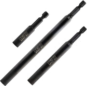 Magnetic Bit Holder Set — CrV Steel, 1/4" Hex, 3 Lengths (3-Piece)