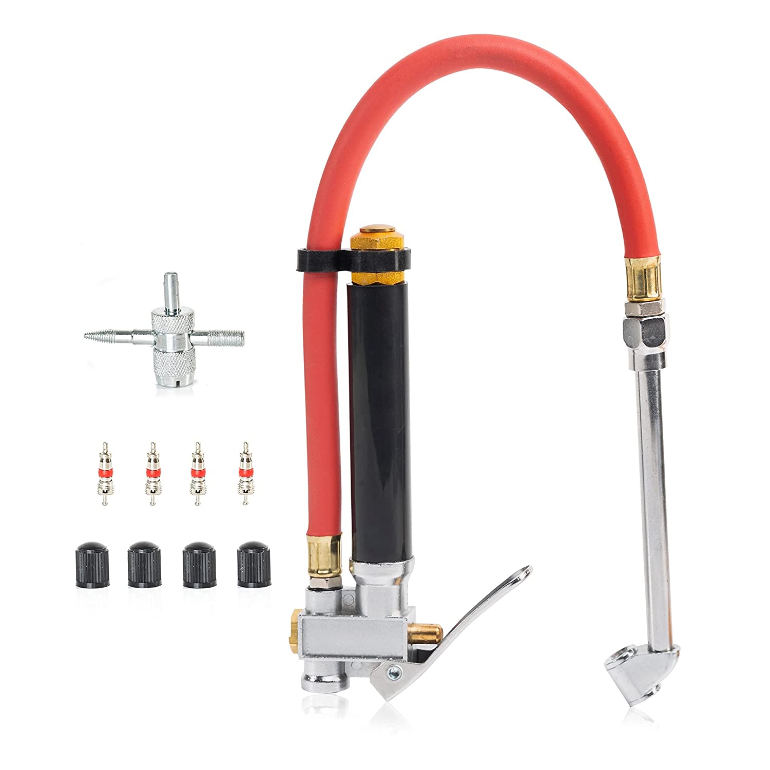 Tire Inflator, 12 Inch, Flexible Air Tire Pressure Gauge, 20 – 120 PSI