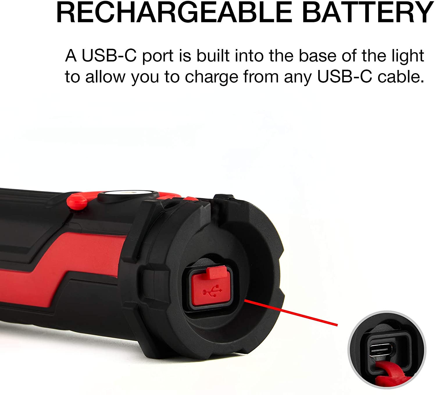 Cordless 2-in-1 COB LED & UV Work Light — 1,000 Lumens, USB-C, 5 Modes (4,000 mAh)