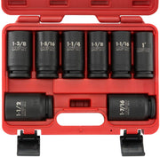 3/4" Drive Deep Impact Socket Set — SAE, 1"–1-1/2", Cr-V Steel (8-Piece)