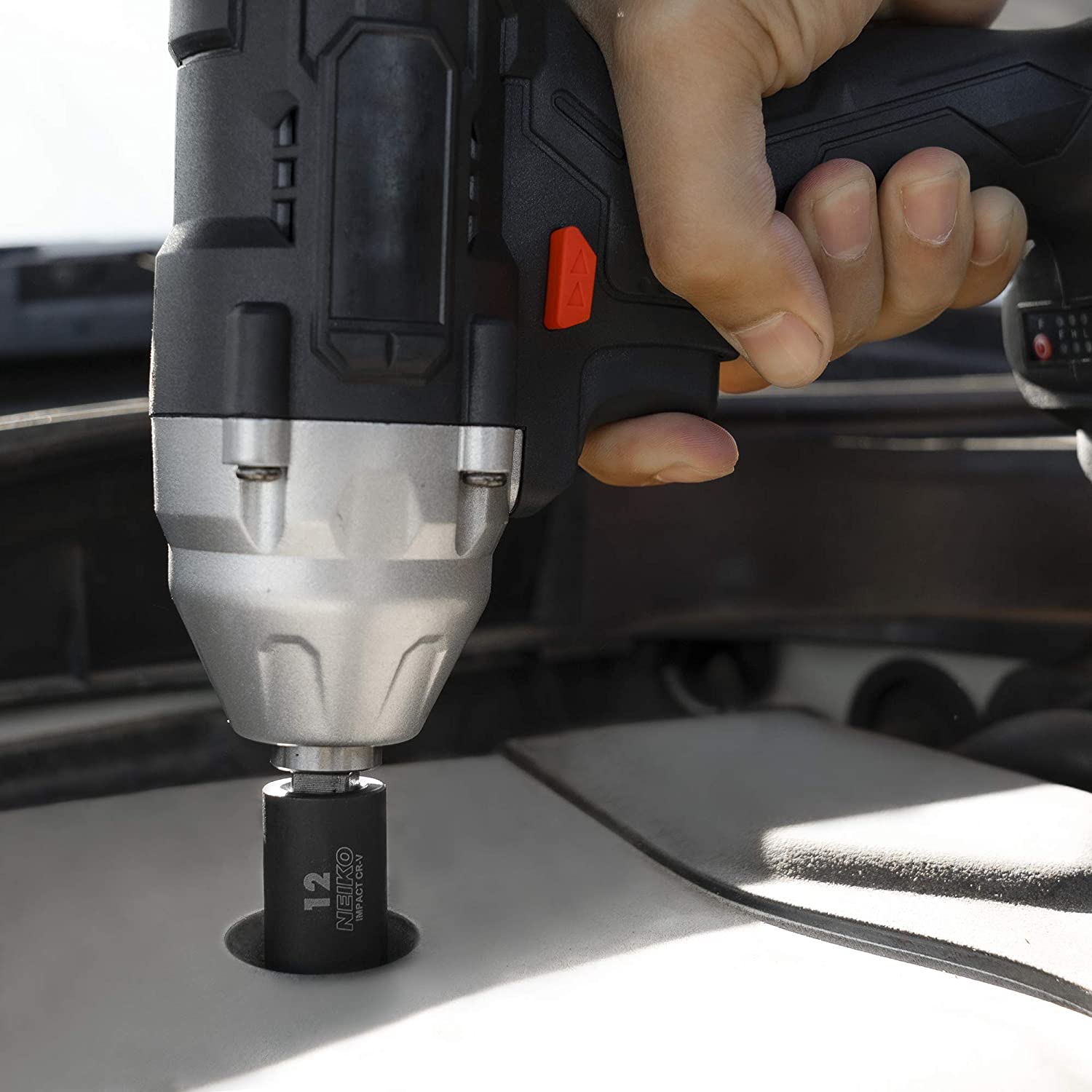 3/8” Drive Standard & Deep Metric Impact Socket Set Metric 7mm to 19mm, Premium Cr-V Steel (26-Piece)