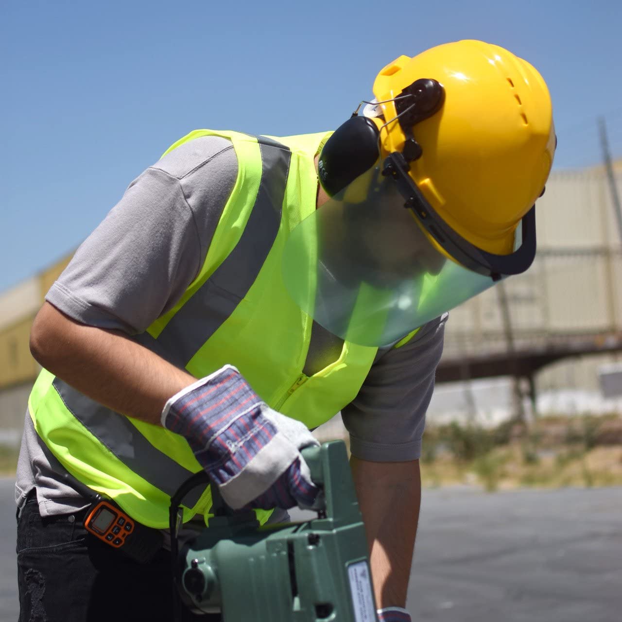 Forestry Helmet for Safety with Shield & Earmuffs, Chainsaw Helmet with Face Shield