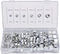 NEIKO 50432A Hex Nut Assortment Set | 150 Pc Nylon Locking Nuts | A3 Steel Hex Assorted Hardware Kit #10 & SAE | Metal Screw Nut for Bolts | Friction Lock Nut