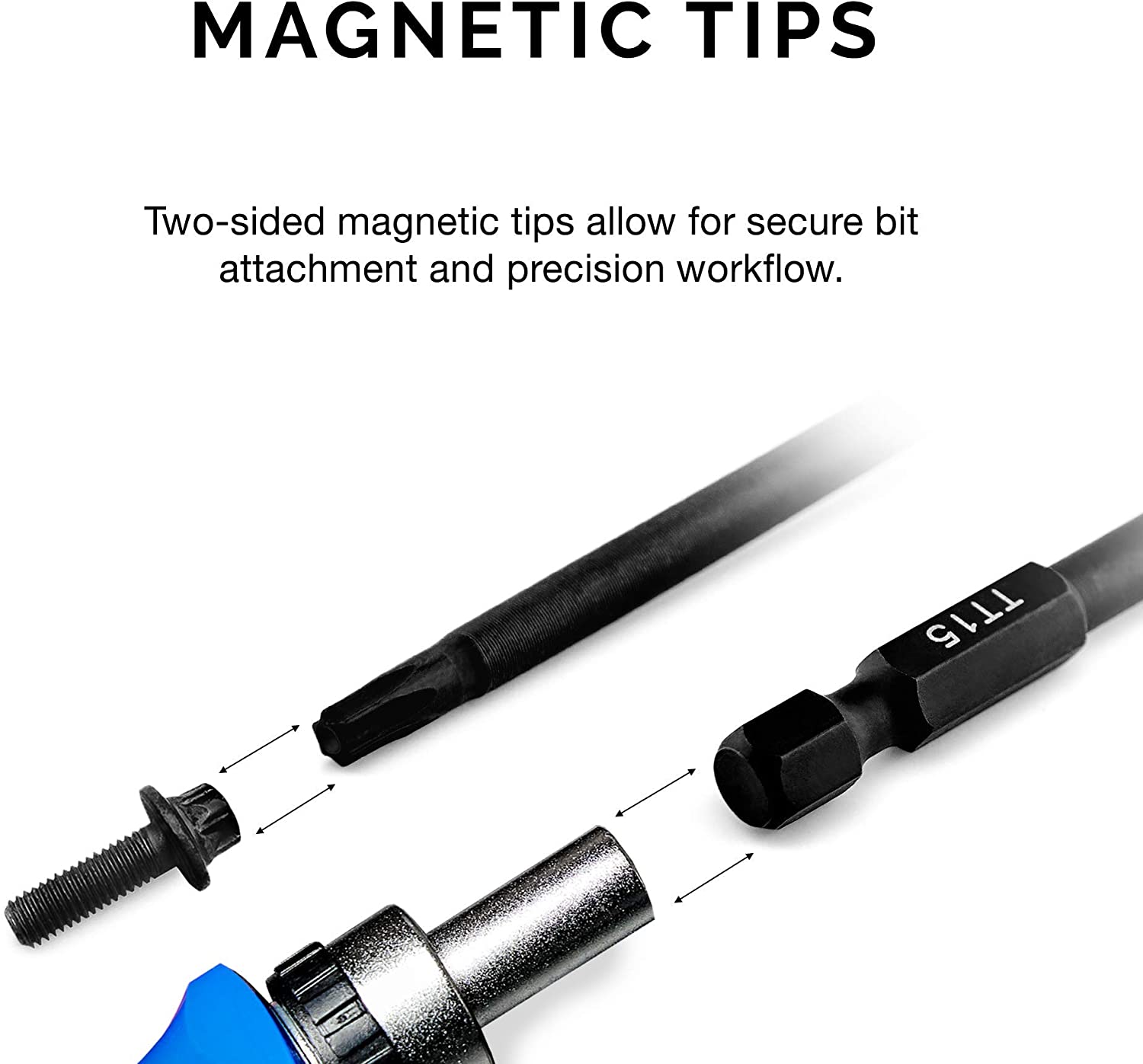Torx Head Drill Bit Set Sizes TT6 to TT40, Tamperproof Magnetic Torx Bits (11-Piece)