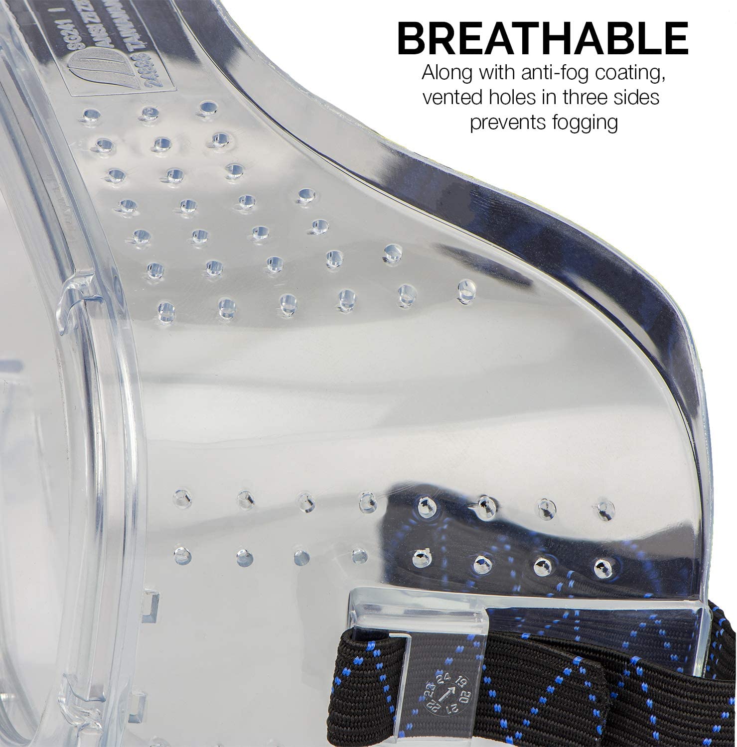 Clear Protective Safety Goggles — ANSI Z87.1, Anti-Dust, Anti-Splash