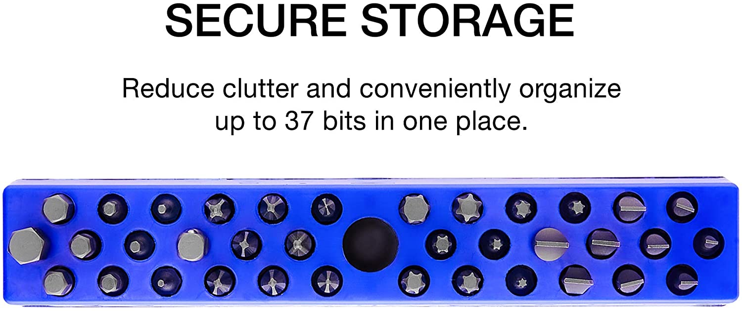 Hex Bit Organizer, 37 Hole Drill Bit Holder Organizer