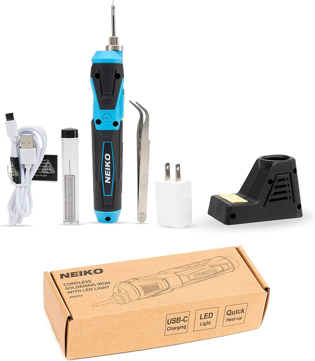 NEIKO 40421A Cordless Soldering Iron | Rechargeable Solder tool | Rapi ...