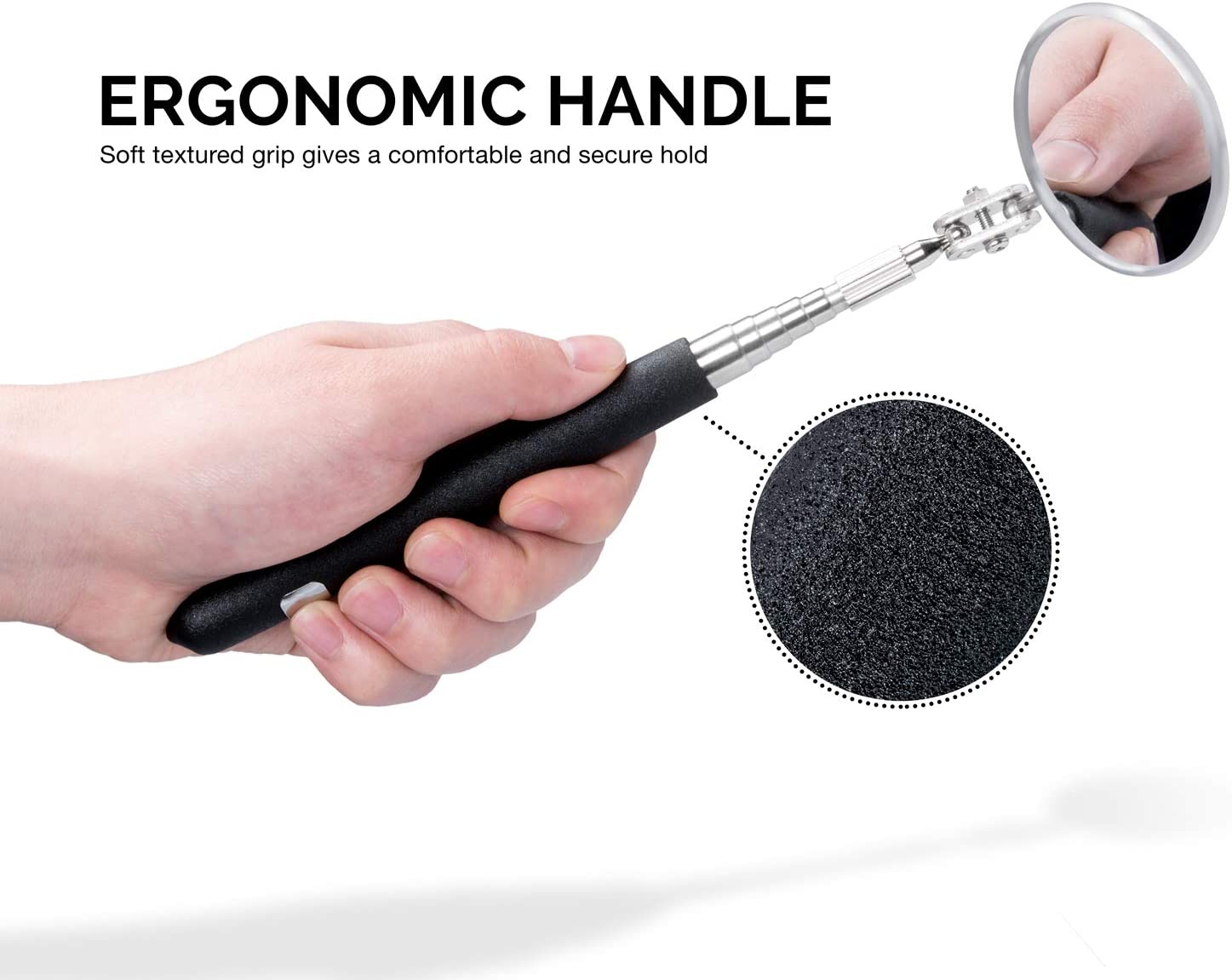 Telescoping Magnetic Pickup Tool & Inspection Mirror Set — 16-Lb Capacity (3-Piece)