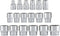 NEIKO 02488A 3/8" Drive Universal 6 Point Metric Socket Set, 18 Piece Universal Mechanic Spline Socket Set Metric & SAE, Cr-V Steel Low Profile Socket Set, Spline Bit Socket Set, 3/8 Socket Set Metric