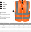 NEIKO 53946A Mesh High Visibility Safety Vest | X-Large | 2" Reflective Strips and Zipper | Neon Orange Color