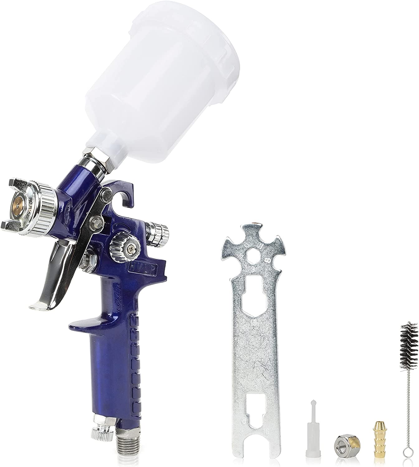 HVLP Mini Gravity Feed Air Spray Paint Gun, 1.0 mm Nozzle Size, 125 cc