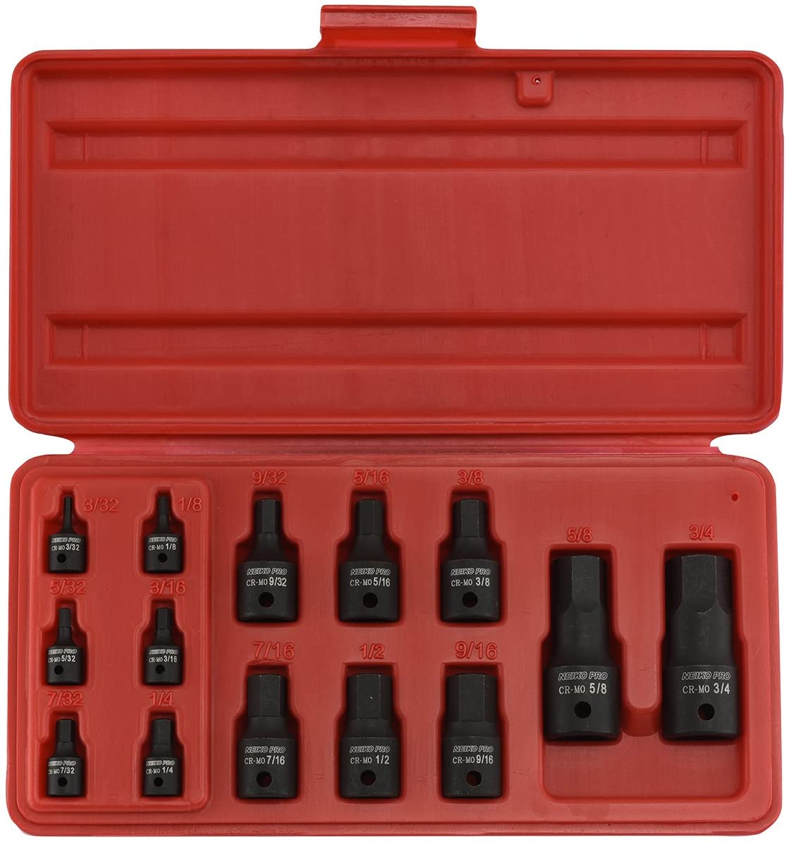 NEIKO Allen Bit Socket Set SAE, 3/32” to 3/4
