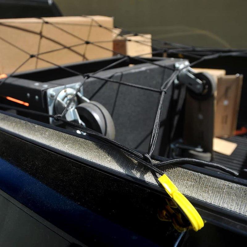 CZC AUTO Bungee Cargo Net 3x4Ft - Stretches To 6x8Ft For Truck Bed, Trailer & SUV