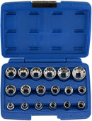 NEIKO 02488A Metric 3/8" Drive Universal Spline Socket Set with 18 Sockets