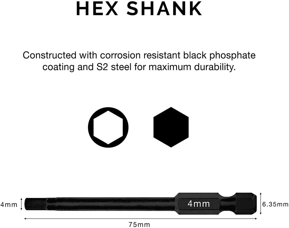 NEIKO Hex Allen Power Bit Set Metric Sizes 1.5mm to 8mm (... – NEIKO®