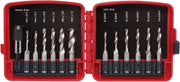 Combination Drill & Tap Bit Set — SAE, Quick-Change Adapter (13-Piece)