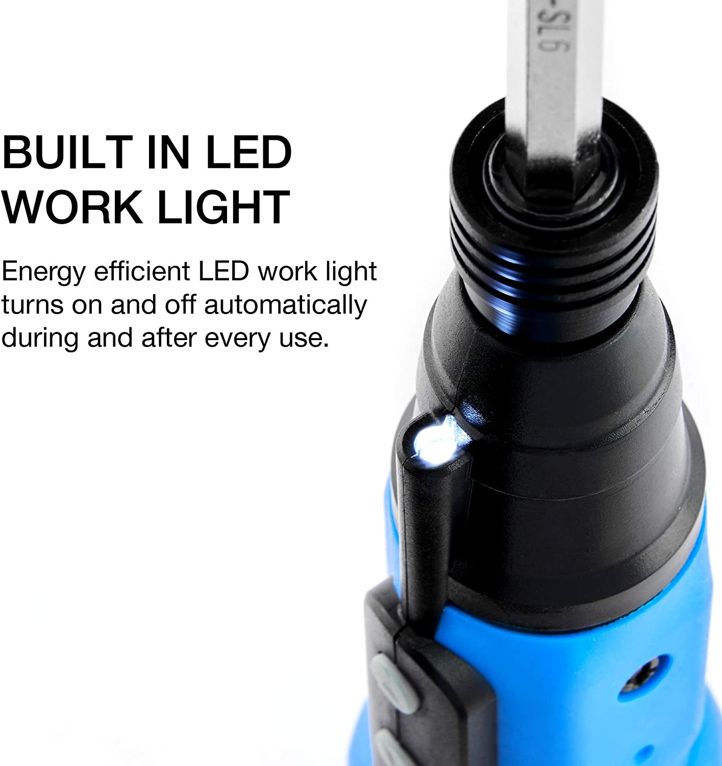 Cordless Power Screwdriver — 3.6V Li-Ion, 1/4" Hex, LED, USB Rechargeable