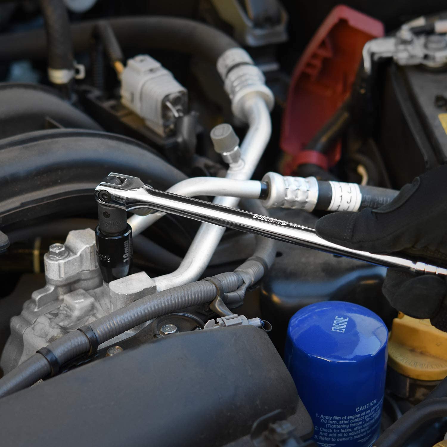 3/8"-Drive Premium Breaker Bar, 12 Inches Long, Nut Breaker Bar
